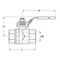 Ball valve Type: 7752 Stainless steel Internal thread (BSPP) 1000 PSI WOG